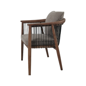 <span class=keywords><strong>Poltrona</strong></span> Longstar in Stile Wabi-sabi in Legno Massello con Design a Corda sullo Schienale, <span class=keywords><strong>Poltrona</strong></span> Moderna <span class=keywords><strong>Ergonomica</strong></span> per Soggiorno - Product Image 5