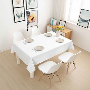 1.4*20M Printed Cotton <b>Tablecloth</b> Home Use Mantel with Woven Techniques and Plant Pattern - Product Image 3