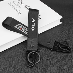 Lanière courte personnalisée avec logo par sublimation, pour moto, style JDM, avec mousqueton. - Product Image 3