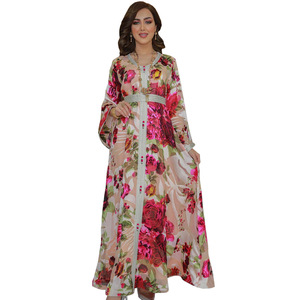 Taizhou <span class=keywords><strong>Glory</strong></span> 2022 abito musulmano maxi <span class=keywords><strong>Glory</strong></span> manica lunga floreale nuovo stile - Product Image 1