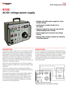 เครื่องทดสอบคอยล์ทริป MEGGER B10E สำหรับวัดและวิเคราะห์แรงดันไฟฟ้ากระแสสลับ 24 ถึง 250 โวลต์ - Product Image 5