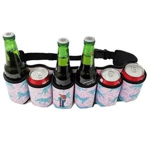 2023 Neoprene Hot Outdoor Portable Climbing Hiking Beer Holster Belt Can Holder 6 Pack Beer Waist Bag