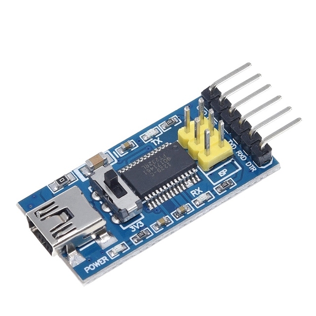 TZT Basic Breakout Board for arduino FTDI FT232RL USB To TTL Serial IC Adapter Converter Module for arduino 3.3V 5V FT232 Switch