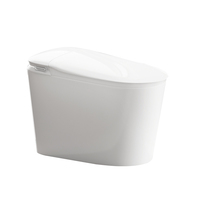 Inodoro Inteligente de Lujo, Alargado, de Una Pieza, con Control Remoto, Sensor de Pie, Tapa Automática, Tanque Oculto, Asiento con Calefacción, Bidé, Secador de Aire