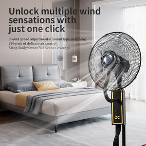 Ventilateur à brouillard d'eau mécanique en plastique Dieye de 16 pouces, moteur CC, télécommande, hauteur réglable, design compact et économe en énergie - Product Image 4