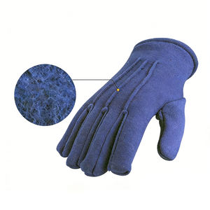 Gants en flanelle à poignets élastiques épaissis, flexibles, résistants au froid, chauds pour l'hiver, gants de protection du travail de style ancien - Product Image 2