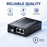 Convertidor de Medios de Fibra Óptica para Exteriores ZTRS 10/100M, Fibra Única SC 20km, para Monitoreo de Tráfico, Enlace de Cámara IP, Red de Acceso de Telecomunicaciones