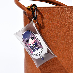 Porte-clés transparent en PVC pour rouge à lèvres, mini porte-monnaie étanche, rangement portable pour crème visage, fard à joues, écouteurs et bijoux - Product Image 4