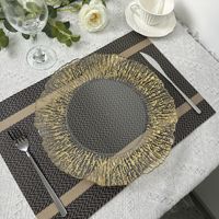 Assiette de Présentation Décorative en Plastique Écologique Effet Miroir Argenté pour Hôtels, Banquets et Mariages – Or