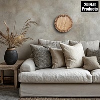 Adorno de Pared de Madera Compuesta de Alta Densidad Plano 2D de 20 cm, Disco Decorativo Cortado con Láser de 3 mm de Grosor, Decoración Interior y Exterior E1/E0