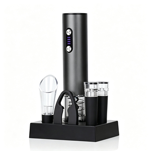 Meilleures ventes - Coffret cadeau d'ouvre-bouteille électrique miniature rechargeable avec base de rangement - Ouvre-bouteille à vin - Product Image 3