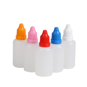 <b>Plastic</b> Bottles 30ml Cylinder Screw Cap Ink Dispensing Liquid Storage <b>General</b> Packaging White Red Pink Orange Blue Lid - Product Image 4