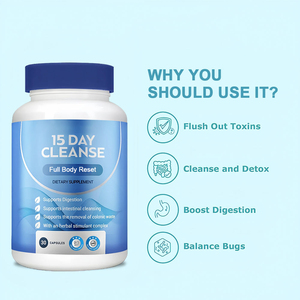 Capsules Détox Nettoyantes 15 Jours Marque Blanche – Soutien Digestif et Nettoyage du Côlon pour Adultes – Complément Herbal pour la Santé Digestive - Product Image 2