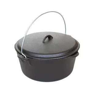 Customized Bean Pot Pre-seasoned Camp Fire Dutch Oven Cast Iron For Sale