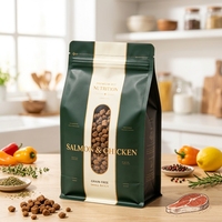 Op maat gemaakte platte bodem ritssluitzakken voor dierenvoer, ziplock zakken voor huisdierenvoer, kattenbakvulling voor katten en honden, 5KG 10KG 20KG