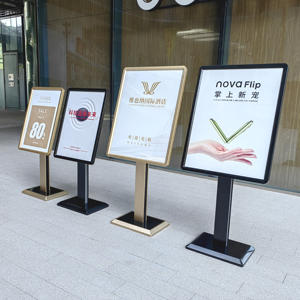 Оптовая продажа: Держатель для вертикальных вывесок ZRX, металлический каркас, рекламный стенд для плакатов, промо-доска для демонстрации - Product Image 5