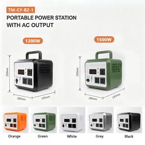 Estación de Energía Portátil de 1200W/1500W con Salida de CA, Inversor Tipo C de Onda Sinusoidal Modificada, Disponible en Varios Colores - Product Image 4