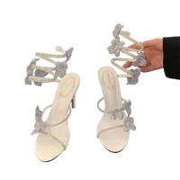 Chaussures à talons hauts pour femmes, vente en gros, chaussures décontractées d'été tendance pour femmes, sandales pointues personnalisées pour femmes