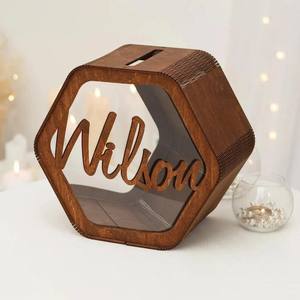 Caja de tarjeta de boda de estilo europeo, caja de tarjeta de boda personalizada, caja de madera, caja de tarjeta de boda, caja de tarjeta de felicitación de sobre - Product Image 3