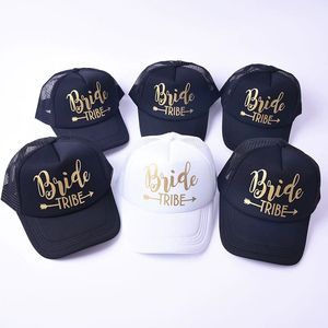 Ensemble de casquettes de baseball brodées BRIDE TRIBE, chapeaux de fête nuptiale pour la mariée et les demoiselles d'honneur, idées de cadeaux pour la fête de mariage, fournitures et cadeaux - Product Image 2