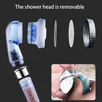 Pommeau de douche filtrant en pierre minérale pour salle de bain, accessoire de robinetterie, pommeau de douche à pression, pommeau de douche filtrant économiseur d'eau