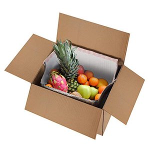 Caja de embalaje aislada de carne de frutas y verduras frescas personalizada, revestimiento de papel de aluminio, caja de aislamiento de espuma enfriadora de alimentos congelados