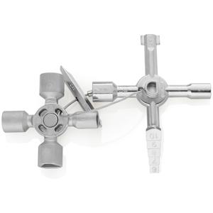 KNIPEX 00 11 01 TwinKey®Llave de gabinete de control para todos los gabinetes estándar y sistemas de cierre 92 mm - Product Image 2