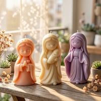 Moule en silicone 3D pour poupée en plâtre, fille en prière, pour la création de poupées DIY, décoration intérieure, artisanat fait main, bougies, plâtre et résine époxy