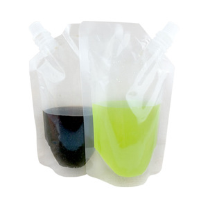 Food Grade Clear Stand up Spout Pouch Bag with Security Feature for Juice Milk Water-Customizable Beverage <strong>Packaging</strong> - Product Image 2