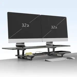 Monitör standı yükseltici alüminyum ayak ile bilgisayar dizüstü bilgisayar iMac, kaldırma Laptop standı masası masa organizatör