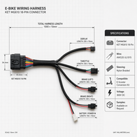 Arnés de cableado profesional para patinete eléctrico, JST XH de 16 pines, AWG20 UL1015 IP67, para controlador SurRon LBX y pantalla de bicicleta eléctrica