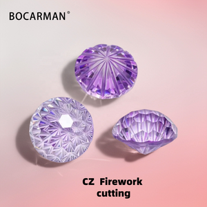 Pietre di Zirconia Colorata Sintetica di Alta Qualità 6.0mm-8.0mm, Taglio Rosa, Pietre Sciolte con Effetto Cromatico per Incastonatura di Gioielli, Vendita all'Ingrosso - Product Image 1