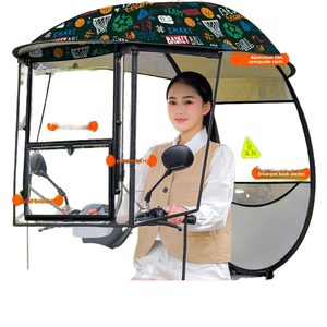 Neues Modell Regenschutz Sonnenverdeck Regenschirm für Elektroroller, E-Bikes, Motorräder, Dreiräder – Markise aus Aluminiumfolie - Product Image 1