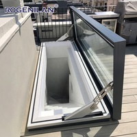Fenêtre de toit électrique double vitrage Rogenilan pour balcon, en aluminium, avec vitrage Low-E, pour extérieur