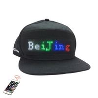 TBD prix d'usine bon marché message personnalisé LED chapeaux casquettes programmables LED clignotant gorras casquettes texte défilant LED affichage casquette