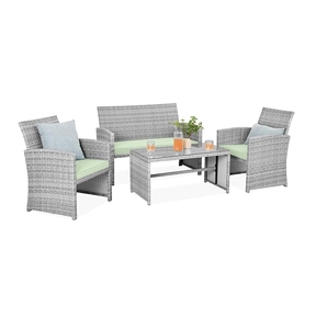Luxury Outdoor Sectional Wicker <b>Rattan</b> Wicker Patio Set Garden <b>Table</b> Set Outdoor Garden Furniture Hot Sale - Product Image 1
