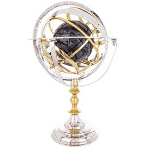 Article décoratif nautique accessoires de table rotatif élégant argent or rotatif Globe modèle pièce maîtresse prix compétitif - Product Image 1