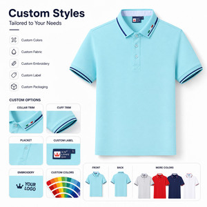 Polo Personalizado Anti-Pilling de Cupro Unisex con Cuello con Ribete para Hombre y Mujer, Uniforme de Trabajo para Camareros, Uniforme de Restaurante, Polo Transpirable - Product Image 3