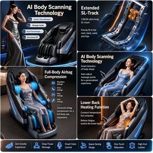 Silla de Gravedad Cero Zhipin, Nueva Llegada, con Movimiento 4D, Sillón Reclinable de Lujo con Certificación CE - Product Image 4