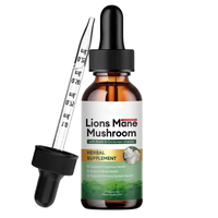 Gotas Líquidas de Melena de León 2 Fl oz Suplemento Herbal con Reishi y Cordyceps Sinensis para la Salud Cerebral y el Apoyo Inmunológico