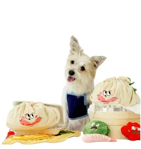 Fashion shaomai Set Dog Squeaky Toy Dog Hidden Food Playing Pet Sniffing Toy
