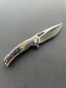 <span class=keywords><strong>Couteau</strong></span> tactique EDC de luxe avec cadre en titane, lame VG10, finition polie à la main, roulement en céramique Koi coloré, outil d'extérieur - Product Image 4