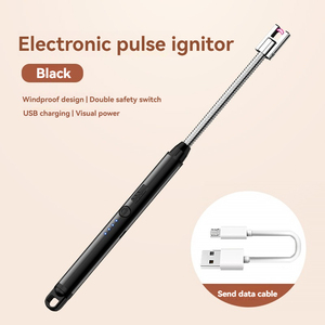 Le nouveau pistolet d'allumage d'impulsion de charge d'arc USB résiste aux <span class=keywords><strong>vents</strong></span> avec un affichage visible du niveau de batterie - Product Image 2