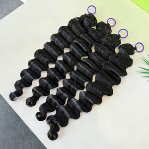 Extensiones de cabello de ganchillo sueltas y pre-enlazadas de 22 pulgadas, 100% cabello humano virgen para mujer, al por mayor - Product Image 6