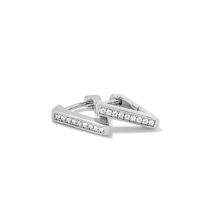 Aros Geométricos Triangulares de Plata S925 con Pavé de Oro de 18K, Modelo CANNER 2023, Versátiles y a la Moda para Mujer - Product Image 3
