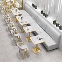 Meubles de restaurant de style moderne, chaise, table, canapé, mobilier commercial, chaise longue en cuir pour restaurant, canapé
