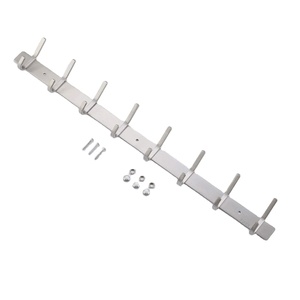 <span class=keywords><strong>Porte</strong></span>-manteau mural en acier inoxydable, 8 crochets métalliques pour <span class=keywords><strong>porte</strong></span> - Product Image 1