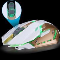 K6 Souris de jeu à chargement sans fil ergonomique pour droitier Caractéristiques mécaniques silencieuses Lumière LED Pro Gamer Mouse