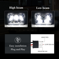 Systèmes d'éclairage automatique Camion Pick-up Scellé Faisceau Hi-lo 5x7 Pouces Phare LED pour Wrangler 6x7 Pouces 12V Neuf 6000K