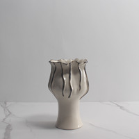 Nuevo Jarrón de Cerámica Hecho a Mano para Mesa, Resistente a Altas Temperaturas, Jarrón de Cerámica de Lujo, Decoración Artística para el Hogar, Fábrica de Cerámica